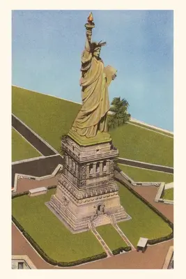 Vintage Journal Vedere aeriană, Statuia Libertății, New York City - Vintage Journal Aerial View, Statue of Liberty, New York City