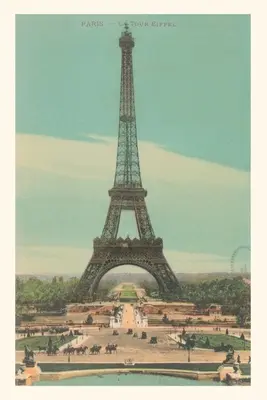 Jurnal de epocă Vedere timpurie a Turnului Eiffel - Vintage Journal Early View of Eiffel Tower