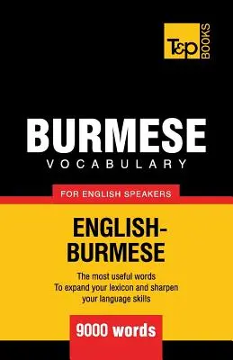 Vocabular birmanez pentru vorbitorii de engleză - 9000 de cuvinte - Burmese vocabulary for English speakers - 9000 words