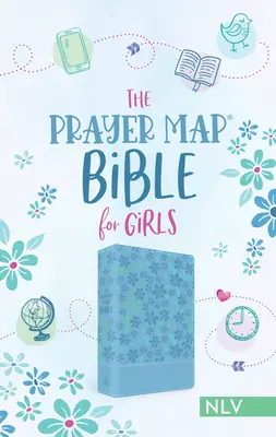 Biblia cu harta rugăciunii pentru fete Nlv [Sky Blue Shimmer] - The Prayer Map Bible for Girls Nlv [Sky Blue Shimmer]