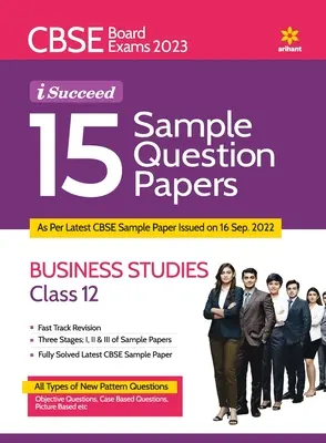 CBSE Board Exams 2023 I-Succeed 15 Modele de întrebări BUSINESS STUDIES pentru clasa a 12-a - CBSE Board Exams 2023 I-Succeed 15 Sample Question Papers BUSINESS STUDIES for Class 12th