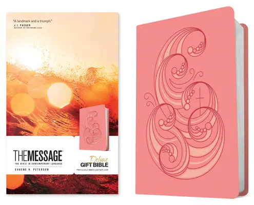 The Message Deluxe Gift Bible (Leather-Look, Pink and Gold Waves): Biblia în limbaj contemporan - The Message Deluxe Gift Bible (Leather-Look, Pink and Gold Waves): The Bible in Contemporary Language