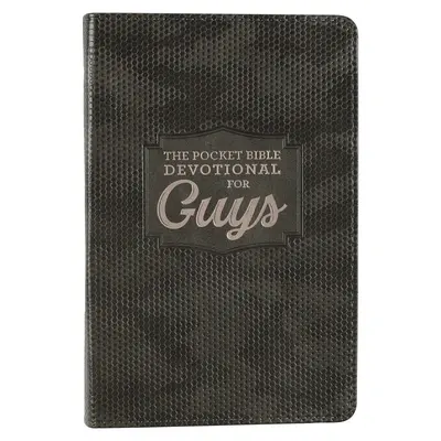 Biblie de buzunar devoțională pentru băieți din piele naturală - Pocket Bible Devotional for Guys Faux Leather