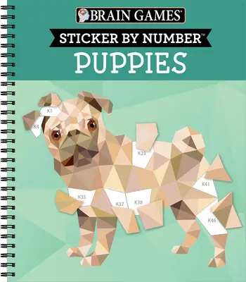 Brain Games - Sticker by Number: Cățeluși - Brain Games - Sticker by Number: Puppies