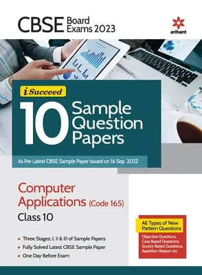 CBSE Board Exam 2023 I-Succeed 10 Modele de lucrări de întrebări Aplicații informatice (Cod 165) Clasa 10 - CBSE Board Exam 2023 I-Succeed 10 Sample Question Papers Computer Applications (Code 165) Class 10