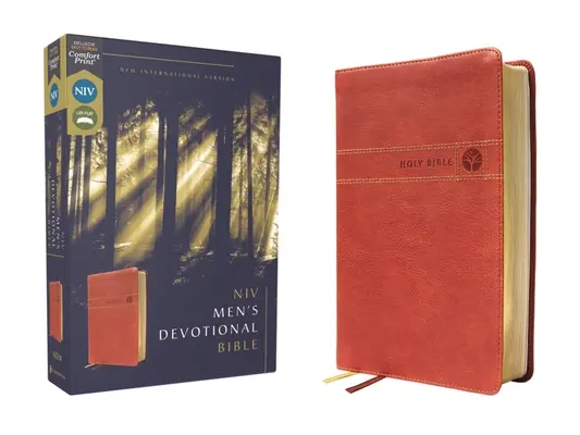 Niv, Biblie devoțională pentru bărbați, Leathersoft, Maro, Comfort Print - Niv, Men's Devotional Bible, Leathersoft, Brown, Comfort Print