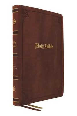 Sfânta Biblie KJV, Biblie de referință cu litere mari și coloană centrală, piele maro, 53.000 trimiteri încrucișate, litere roșii, Comfort Print: King James Version - KJV Holy Bible Large Print Center-Column Reference Bible, Brown Bonded Leather, 53,000 Cross References, Red Letter, Comfort Print: King James Version