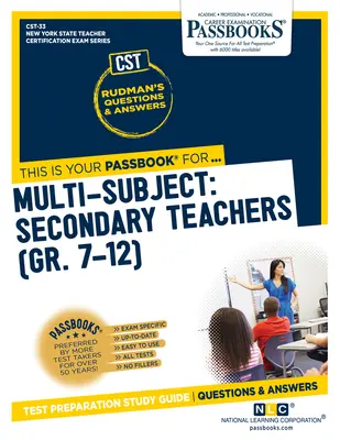 Multi-Subiect: Secondary Teachers (Gr. 7-12) (Cst-33): Ghid de studiu Passbooks Volumul 33 - Multi-Subject: Secondary Teachers (Gr. 7-12) (Cst-33): Passbooks Study Guidevolume 33