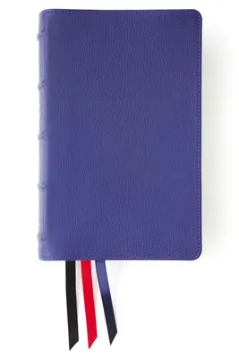 Niv, Biblie de referință cu coloană laterală, format personal, piele de capră premium, albastru, colecția Premier, margini aurite, imprimare confortabilă - Niv, Side-Column Reference Bible, Personal Size, Premium Goatskin Leather, Blue, Premier Collection, Art Gilded Edges, Comfort Print