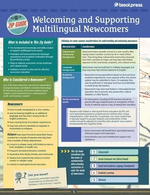 Ghid Tesol Zip: Primirea și sprijinirea noilor veniți multilingvi (pachet de 10) - Tesol Zip Guide: Welcoming and Supporting Multilingual Newcomers (Pack of 10)