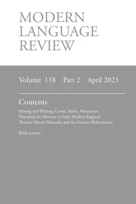 Modern Language Review (118: 2) aprilie 2023 - Modern Language Review (118: 2) April 2023