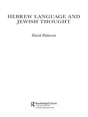 Limba ebraică și gândirea evreiască - Hebrew Language and Jewish Thought