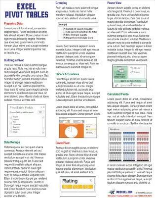 Excel Pivot Tables Laminated Tip Card - Trucuri cu tabele pivot de la MrExcel - Excel Pivot Tables Laminated Tip Card - Pivot Table Tricks from MrExcel