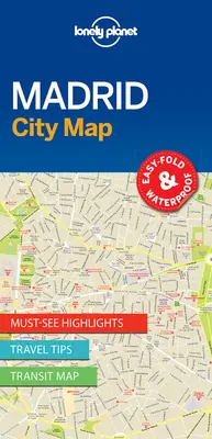 Lonely Planet Madrid Hartă a orașului 1 - Lonely Planet Madrid City Map 1