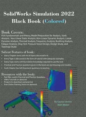 SolidWorks Simulation 2022 Carte neagră (colorată) - SolidWorks Simulation 2022 Black Book (Colored)