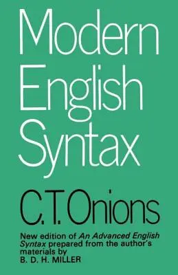 Sintaxa modernă a limbii engleze - Modern English Syntax