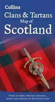 Harta Collins Scotland Clans and Tartans - Peste 170 de arme, însemne oficiale, steme și tartane ale clanurilor scoțiene - Collins Scotland Clans and Tartans Map - Over 170 Arms, Official Insignia, Crests and Tartans of Scottish Clans