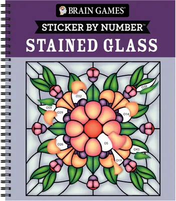 Jocuri pentru creier - Autocolant după număr: Vitralii (28 de imagini pentru autocolant) - Brain Games - Sticker by Number: Stained Glass (28 Images to Sticker)