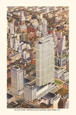 Vintage Journal Vedere aeriană a Rockefeller Center, New York City - Vintage Journal Aerial View of Rockefeller Center, New York City