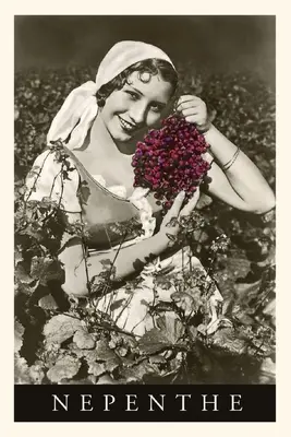 Jurnal de epocă Țărăncuță cu struguri, Nepenthe, California - Vintage Journal Peasant Woman with Grapes, Nepenthe, California