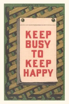 Jurnal de epocă Keep Busy to Keep Happy Slogan - Vintage Journal Keep Busy to Keep Happy Slogan