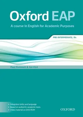 Oxford Eap Pre Intermediate Student Book și DVD ROM Pack - Oxford Eap Pre Intermediate Student Book and DVD ROM Pack