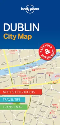 Lonely Planet Dublin Hartă a orașului 1 - Lonely Planet Dublin City Map 1