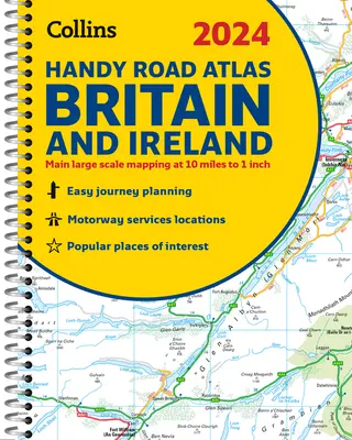 2024 Collins Handy Road Atlas Marea Britanie și Irlanda: A5 Spiral - 2024 Collins Handy Road Atlas Britain and Ireland: A5 Spiral