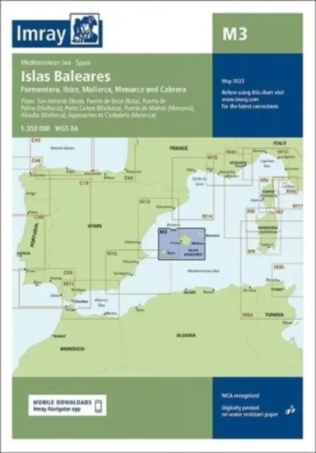 Imray Chart M3 - Insulele Baleare - Formentera, Ibiza, Mallorca, Menorca - Imray Chart M3 - Islas Baleares - Formentera, Ibiza, Mallorca, Menorca