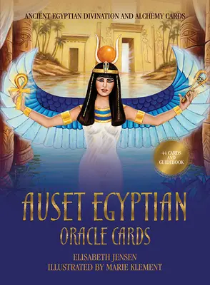 Cărți de oracol egiptene Auset: Cărți de divinație și alchimie din Egiptul Antic (44 de cărți complet colorate și ghid de 112 pagini) - Auset Egyptian Oracle Cards: Ancient Egyptian Divination and Alchemy Cards (44 Full-Color Cards and 112-Page Guidebook)