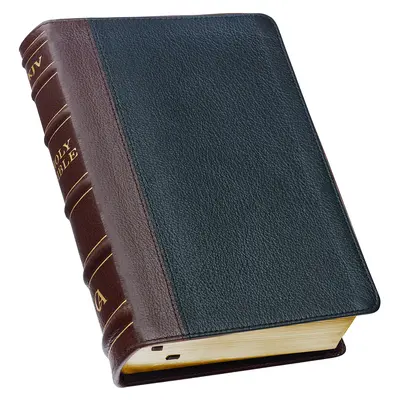 Biblia de studiu KJV, tipărită cu litere mari, din piele de calitate superioară - index cu degetul mare, Biblia Sfântă King James Version, negru/marochin - KJV Study Bible, Large Print Premium Full Grain Leather - Thumb Index, King James Version Holy Bible, Black/Burgundy