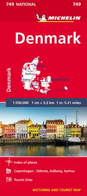 Hartă Michelin Danemarca # 749 - Michelin Denmark Map # 749