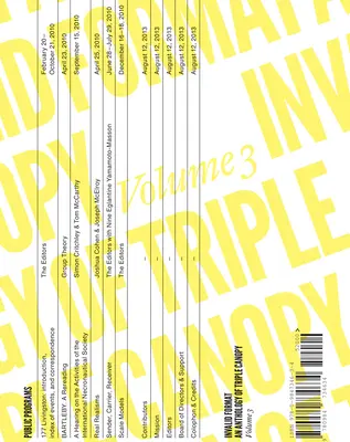 Format invalid: O antologie de Triple Canopy, volumul 3 - Invalid Format: An Anthology of Triple Canopy, Volume 3