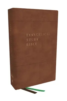 Nkjv, Biblia evanghelică de studiu, Leathersoft, maro, litere roșii, Comfort Print: Centrată pe Hristos. Dezvoltătoare de credință. Focalizată pe misiune. - Nkjv, Evangelical Study Bible, Leathersoft, Brown, Red Letter, Comfort Print: Christ-Centered. Faith-Building. Mission-Focused.