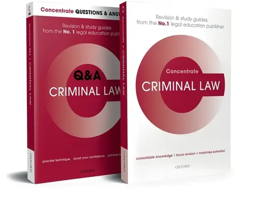 Pachet concentrat de revizuire a dreptului penal: Revizuirea legii și ghid de studiu - Criminal Law Revision Concentrate Pack: Law Revision and Study Guide