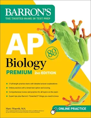 AP Biology Premium, 2024: 5 teste practice + revizuire cuprinzătoare + practică online - AP Biology Premium, 2024: 5 Practice Tests + Comprehensive Review + Online Practice