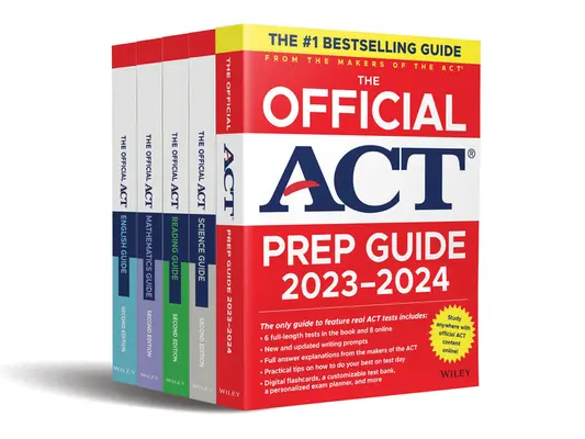 Setul complet de ghiduri oficiale ACT Prep & Subject Guides 2023-2024: Include Ghidurile oficiale ACT Prep, Engleză, Matematică, Lectură și Științe + 8 P - The Official ACT Prep & Subject Guides 2023-2024 Complete Set: Includes the Official ACT Prep, English, Mathematics, Reading, and Science Guides + 8 P