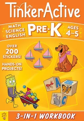 Tinkeractive Pre-K 3-In-1 Carte de lucru: Math, Science, English Language Arts - Tinkeractive Pre-K 3-In-1 Workbook: Math, Science, English Language Arts