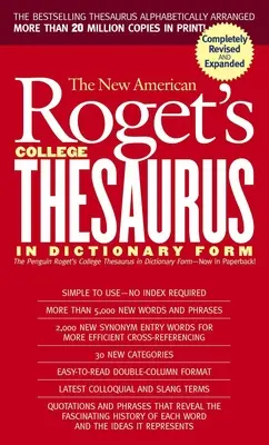 New American Roget's College Thesaurus în formă de dicționar (revizuit și actualizat) - New American Roget's College Thesaurus in Dictionary Form (Revised & Updated)