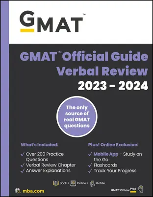 GMAT Official Guide Verbal Review 2023-2024, ediția Focus: Include carte + bancă de întrebări online + flashcards digitale + aplicație mobilă - GMAT Official Guide Verbal Review 2023-2024, Focus Edition: Includes Book + Online Question Bank + Digital Flashcards + Mobile App