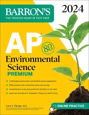 AP Environmental Science Premium, 2024: 5 teste practice + revizuire cuprinzătoare + practică online - AP Environmental Science Premium, 2024: 5 Practice Tests + Comprehensive Review + Online Practice