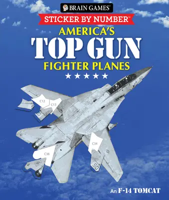 Brain Games - Sticker by Number: Avioanele de luptă Top Gun ale Americii (28 de imagini pentru autocolant) - Brain Games - Sticker by Number: America's Top Gun Fighter Planes (28 Images to Sticker)