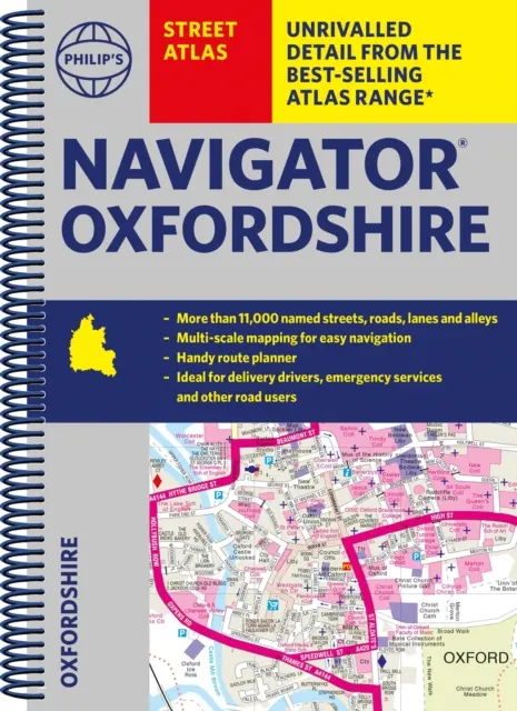 Philip's Navigator Street Atlas Oxfordshire - Ediție spirală - Philip's Navigator Street Atlas Oxfordshire - Spiral edition