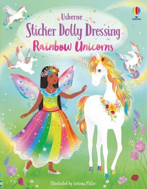 Sticker Dolly Dressing Unicornii curcubeu - Sticker Dolly Dressing Rainbow Unicorns