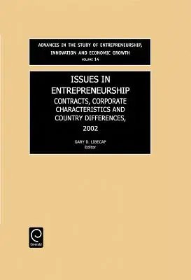 Probleme în antreprenoriat: Contracte, caracteristici corporative și diferențe naționale - Issues in Entrepreneurship: Contracts, Corporate Characteristics and Country Differences