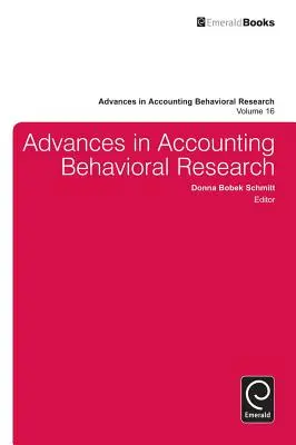 Avansuri în cercetarea comportamentală în contabilitate - Advances in Accounting Behavioral Research