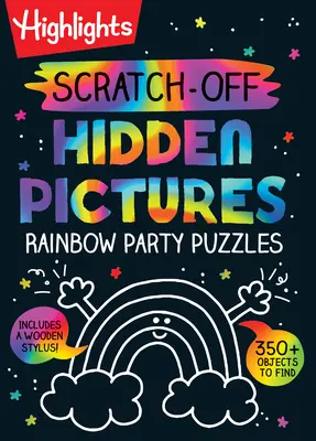 Imagini ascunse de zgâriat Puzzle-uri pentru petrecerea Rainbow - Scratch-Off Hidden Pictures Rainbow Party Puzzles