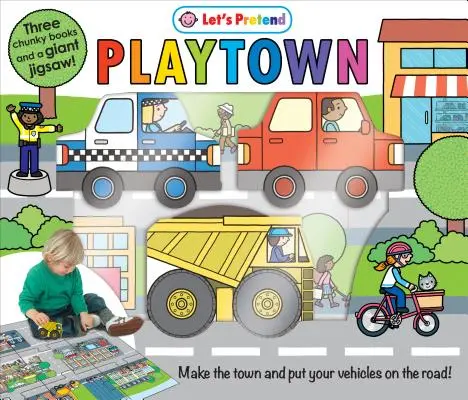 Puzzle Play Set: PLAYTOWN - Trei cărți groase și un puzzle gigant! - Puzzle Play Set: PLAYTOWN - Three Chunky Books and a Giant Jigsaw Puzzle!