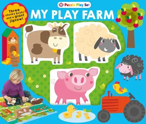 Puzzle Play Set: Ferma mea de joacă: Trei cărți groase și un puzzle gigant Jigsaw! [Cu trei mini cărți cu bucăți și un puzzle Jigsaw de 9 piese] - Puzzle Play Set: My Play Farm: Three Chunky Books and a Giant Jigsaw Puzzle! [With Three Chunky Mini Books and 9-Piece Jigsaw Puzzle]