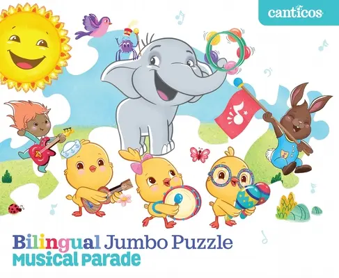 Puzzle bilingv Jumbo: Parada muzicală - Bilingual Jumbo Puzzle: Musical Parade